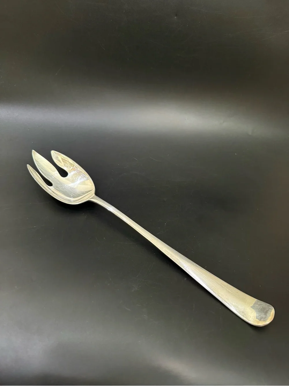 Vintage GERITY Georgian Silverplate 13” Salad Serving Fork